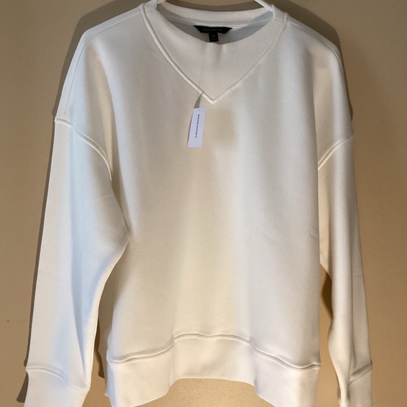 NWT BANANA REPUBLIC FLEECE - DOLMAN DROP SHOULDER W RIB NECK DETAIL MID WEIGHT - Picture 15 of 16